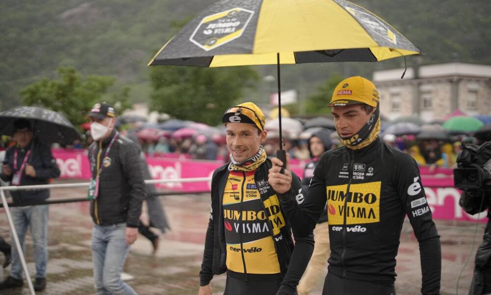 Primoz Roglic pioggia Giro