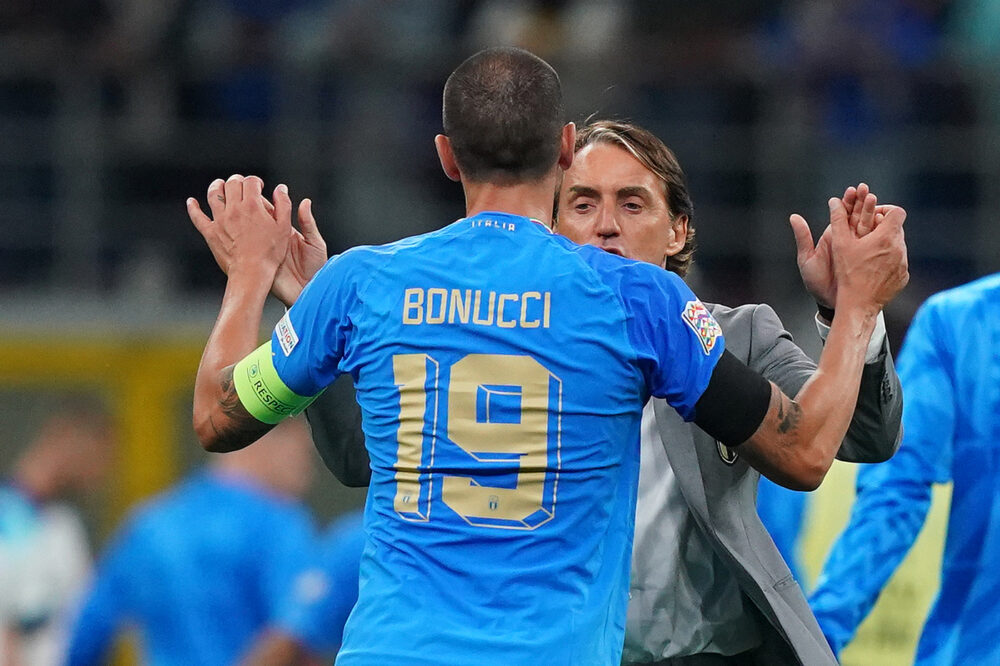 Roberto Mancini e Leonardo Bonucci