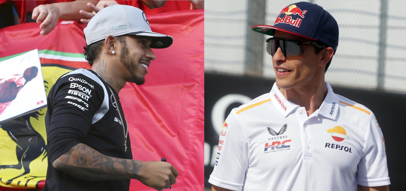 F1 e MotoGP, i ‘Cattivi’ si vestono di rosso! Hamilton e Marquez in Ferrari e Ducati dopo esserne stati antagonisti per anni