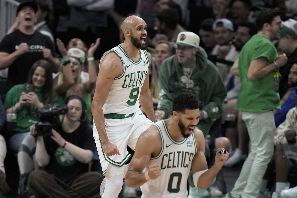 Derrick White e Jayson Tatum