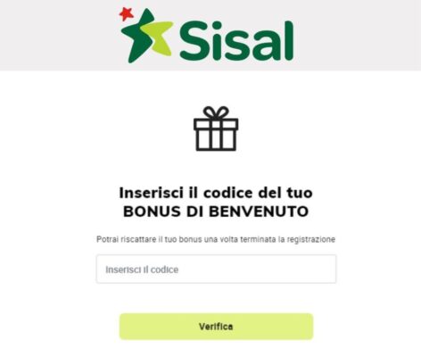 Sisal codice registrazione bonus