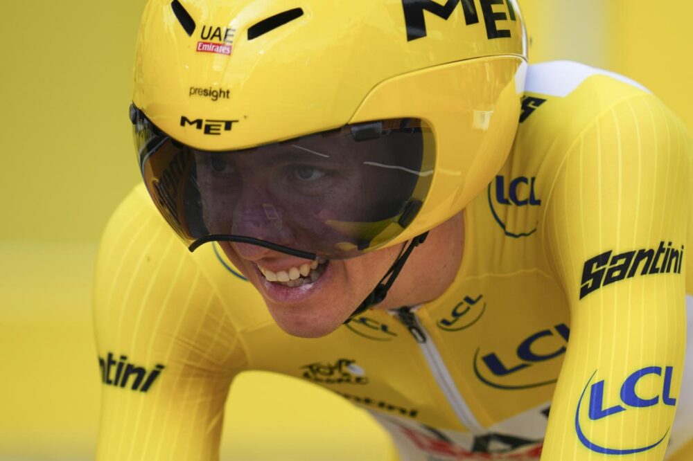 Tadej Pogacar soddisfatto dopo la cronometro del Tour de France: “Sono molto contento della mia prestazione”