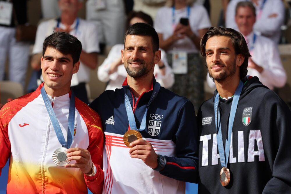 Carlos Alcaraz, Novak Djokovic, Lorenzo Musetti