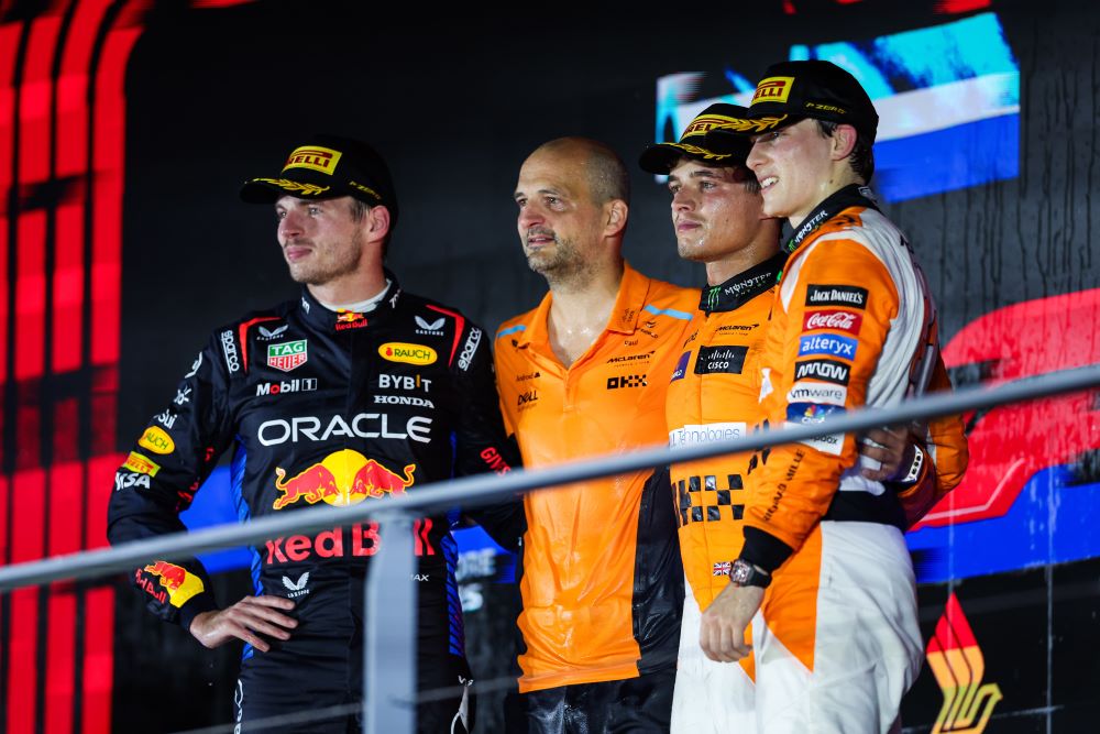 Norris, Verstappen, Piastri