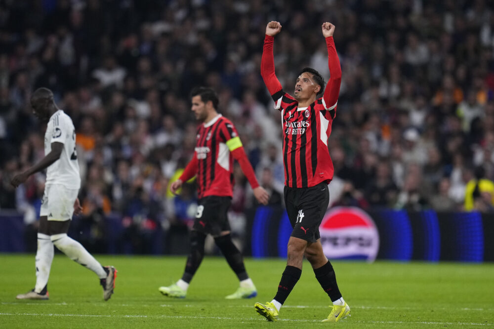 Calcio: splendido Milan al Bernabeu, Real Madrid battuto d’autorità in Champions League. Pari Juventus a Lilla, Bologna sconfitto