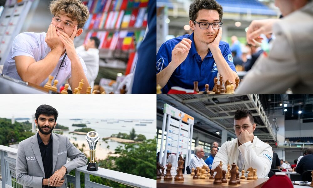 Carlsen, Caruana, Gukesh, Vocaturo