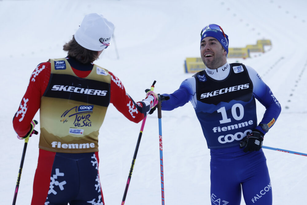 Federico Pellegrino sul podio in Val di Fiemme: “Avevo le gambe, successo di materiali. I giovani fanno bene”