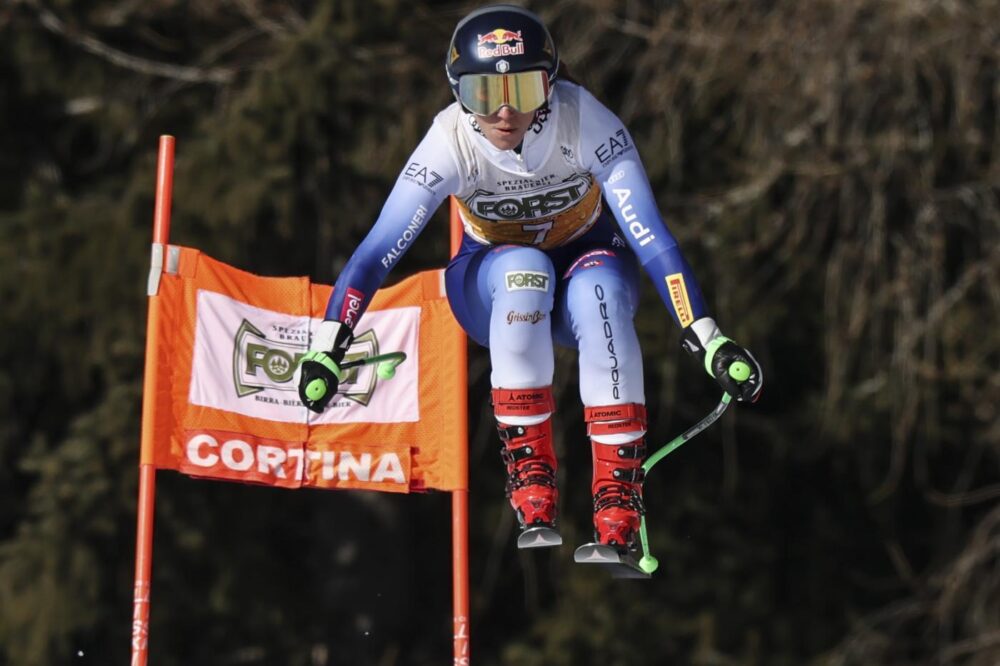 Sofia Goggia vola in prova a Cortina: “La pista è perfetta. Sono sorpresa di essere così veloce”