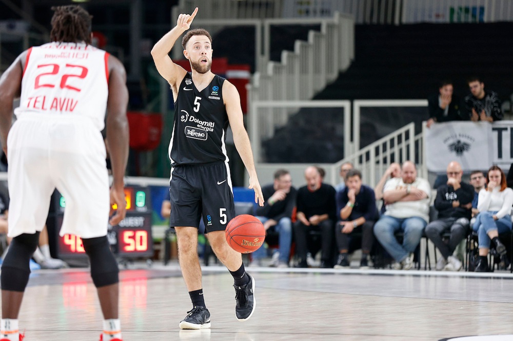 Basket, Trento sconfitta malamente dall’Hapoel Tel Aviv. Playoff sempre più lontani