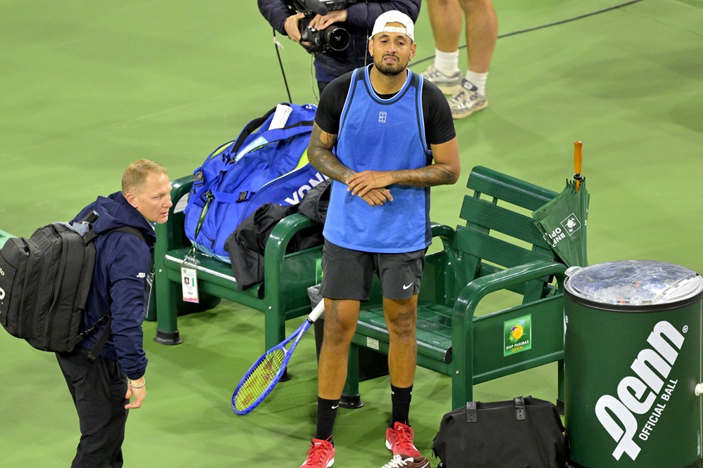 Nick Kyrgios, è già finita anche a Indian Wells: ritiro quando la sconfitta era vicina