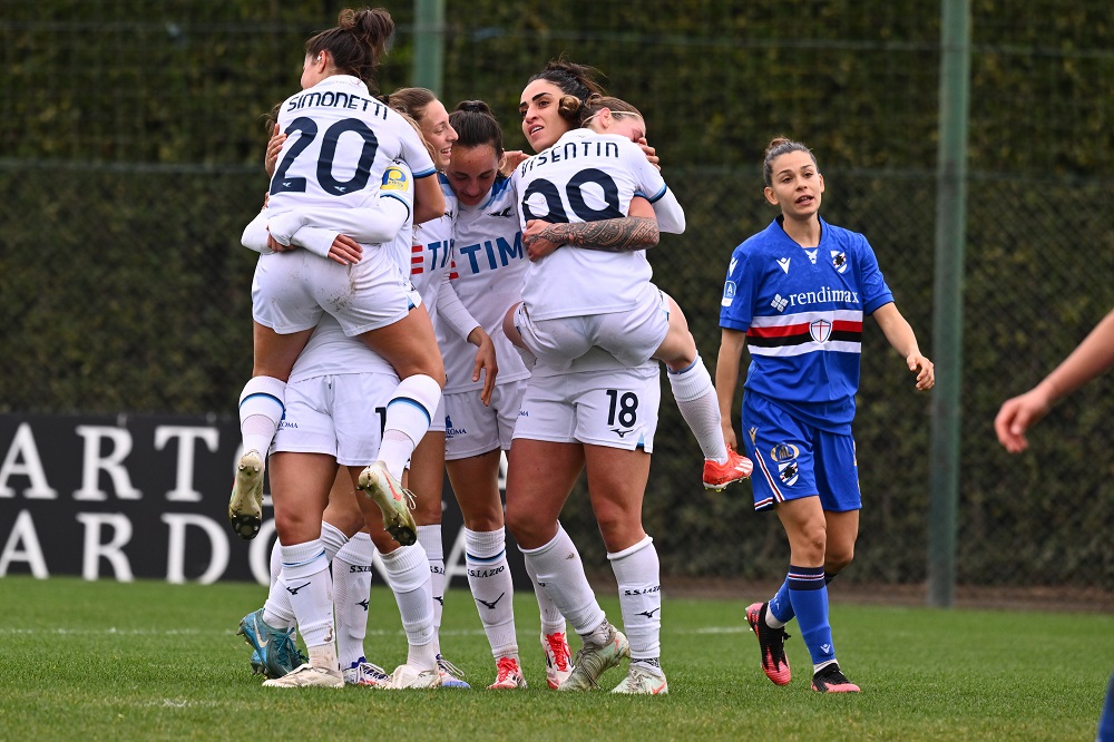 Calcio femminile, Lazio travolgente contro la Sampdoria nella sfida della Poule Salvezza